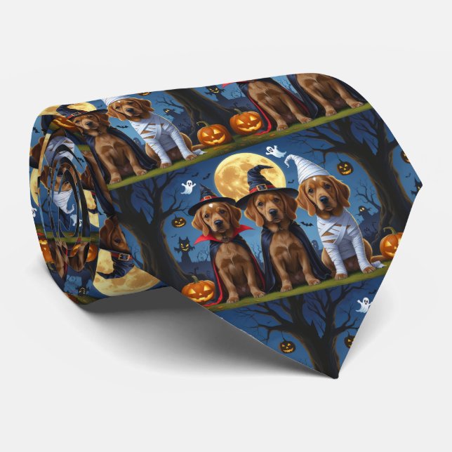 Cravate Chesapeake Bay Terrier Citrouille Halloween Funny (Roulé)