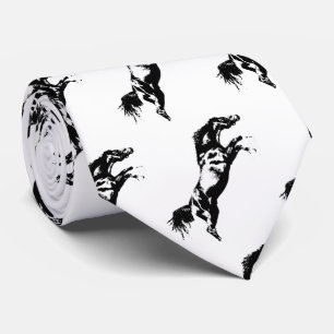 Cravate Cheval Blanc Noir Élevage