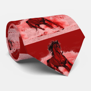 Cravate Cheval Brown rouge