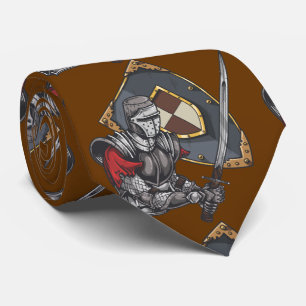 Cravate Chevalier avec l'épée et le bouclier