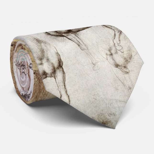Cravate Chevaux de da Vinci (Roulé)