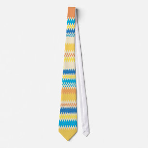 Cravate Chevron Zigzag Rayé Coloré Décoratif
