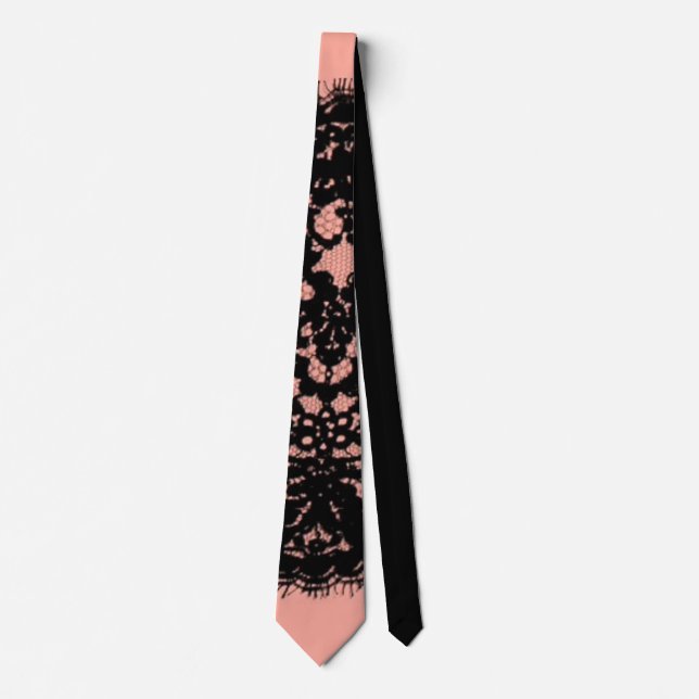 Cravate Chic Girly de très bon goût rougissent dentelle (Devant)