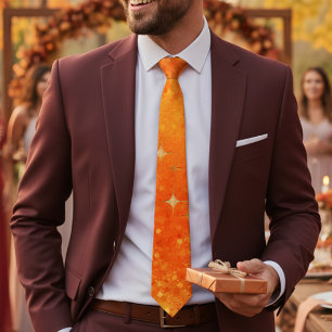 Cravate Chic parties scintillant orange ombre mariage
