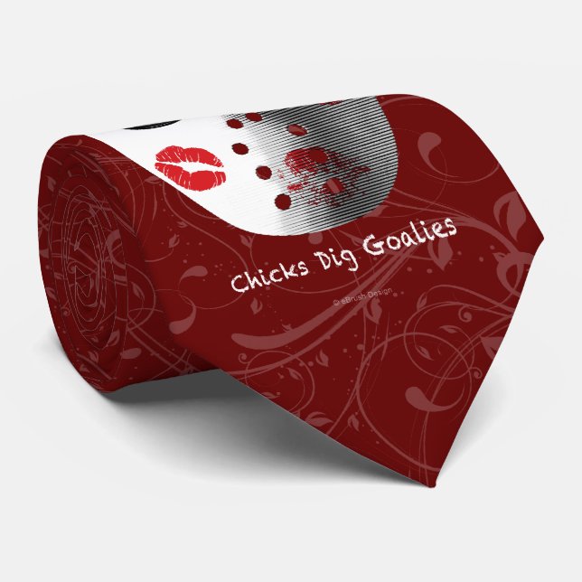 Cravate Chicks Dig Goalies (Roulé)