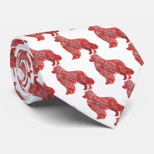 Cravate Chien australien mignon Silhouette Blanc Cou