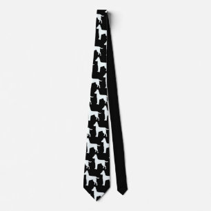 Cravate Chien Blanc Noir 