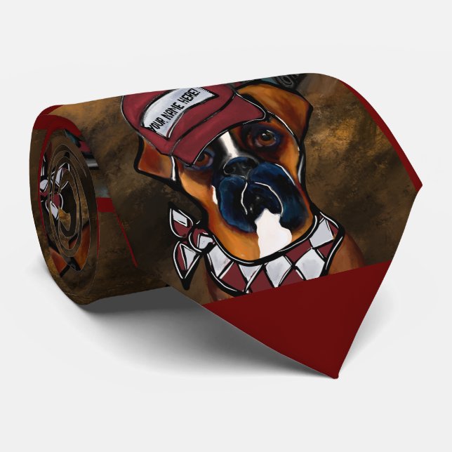 Cravate Chien Boxer (Roulé)