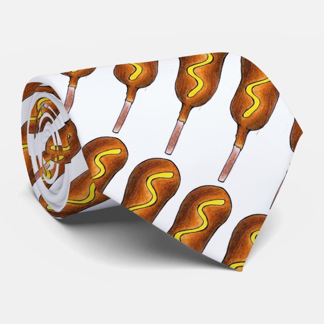 Cravate Chien de Corn Chien de Corne avec/ Mustard Hot Chi (Roulé)