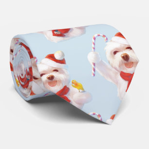 Cravate Chien de Noël avec Sucre de canne