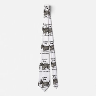 Cravate Chien Demon Vintage Funny migre