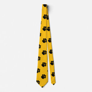 Cravate Chien Paws amusant Anniversaire Cadeau Jaune