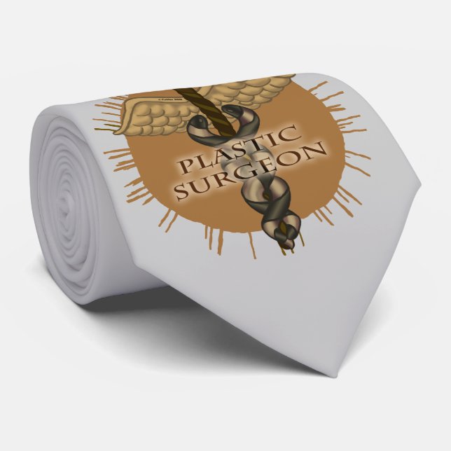 Cravate Chirurgie plastique caducée (Roulé)