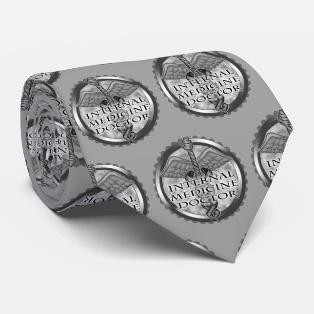 Cravate Chirurgien argent (Roulé)