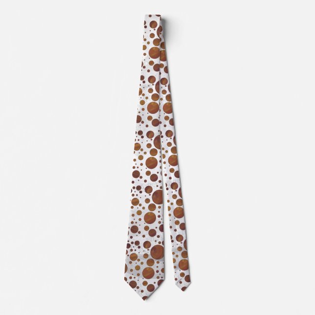 Cravate Chocolat Carmel Swirl Polka Point (Devant)