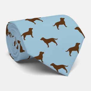 Cravate Chocolat Labrador Retriever Silhouettes Motif