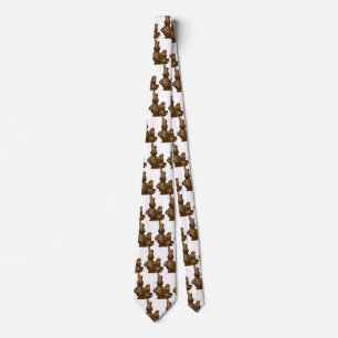 Cravate Chocolat lapins de Pâques