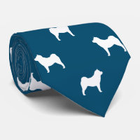 Chow Chow Chow Chien Silhouettes Motif bleu