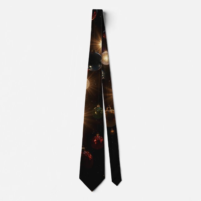 Cravate Christmas Bulbs Neck Tie AI Used (Devant)