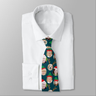Cravate Christmas Crew Custom Six Photo Funny Holiday Cade