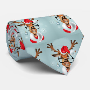 Cravate Christmas Reindeer Père Noël Fun Humour