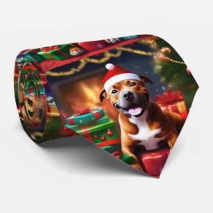 Cravate Christmas Staffordshire Bull Terrier
