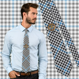 Cravate Cimier du clan Haig sur tartan à carreaux