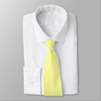 Cravate Citron jaune FFFF9F Conception couleur solide