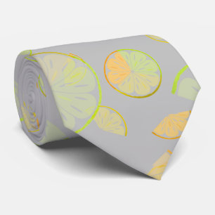Cravate citrons aquarelles