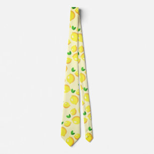 Cravate Citrons jaunes frais