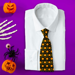 Cravate Citrouilles de la lanterne Halloween Jack o’ avec 