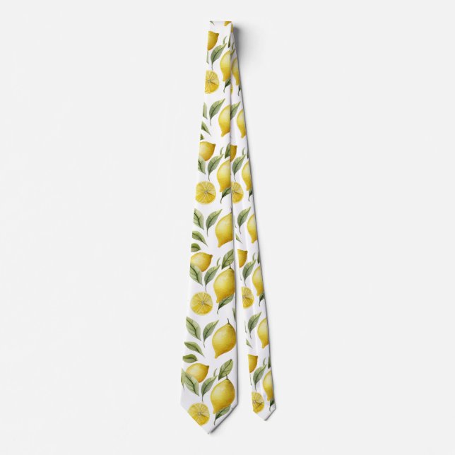 Cravate Citrus citron citron citron (Devant)