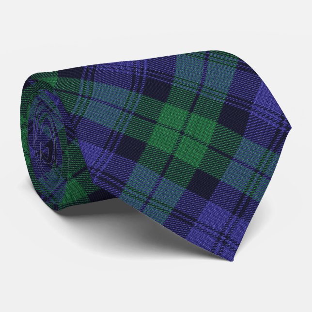 Cravate Clan Campbell Black Watch Scottish Tartan (Roulé)
