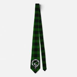 Cravate Clan Gunn Crest Badge et Tartan