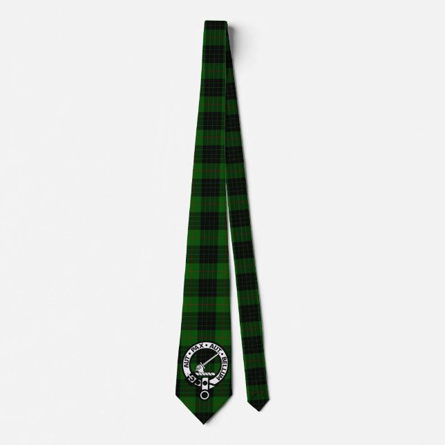 Cravate Clan Gunn Crest Badge et Tartan (Devant)