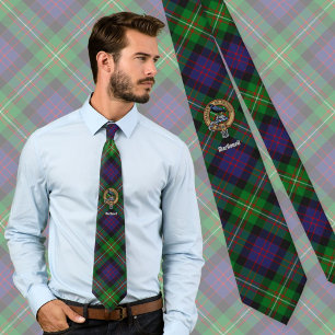 Cravate Clan MacDonell de Glengarry Crête sur Tartan