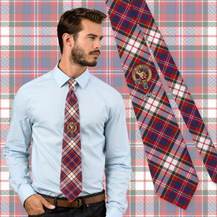Cravate Clan MacFarlane Crest sur le tatan de robe