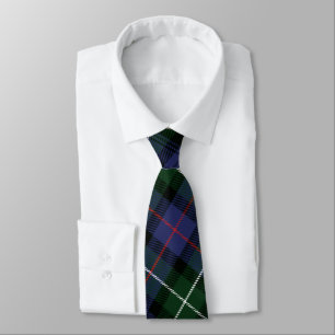 Cravate Clan Plaid MacKenzie Tartan noir violet