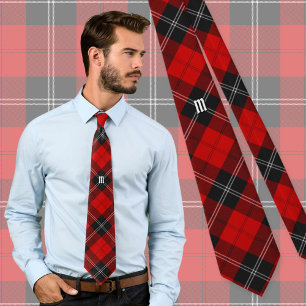 Cravate Clan Ramsay Red Tartan