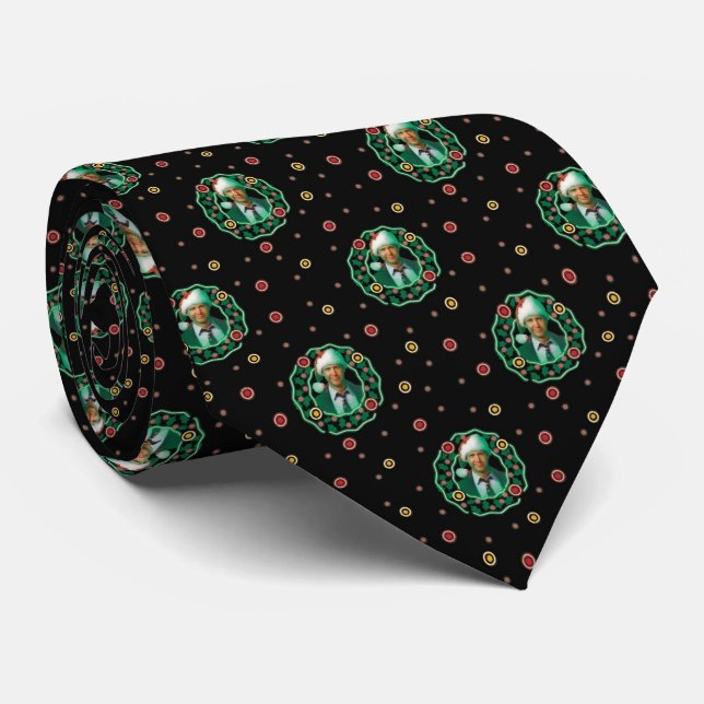 Cravate Clark Griswold Motif de la couronne de Noël (Roulé)