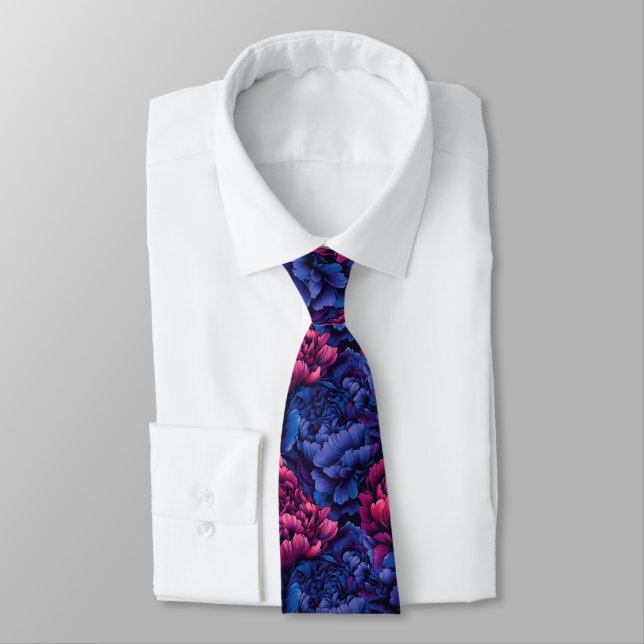Cravate Classic Gifts For Men Peonies Flower (Attaché)