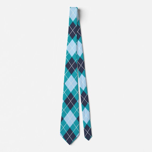 Cravate Classic Green White Black Pattern Neck Tie (Devant)