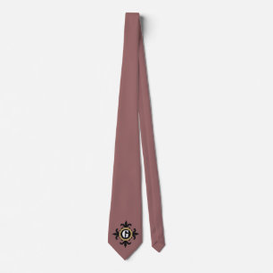 Cravate Classic Monogram or poussiéreux rose Fleur De Lis