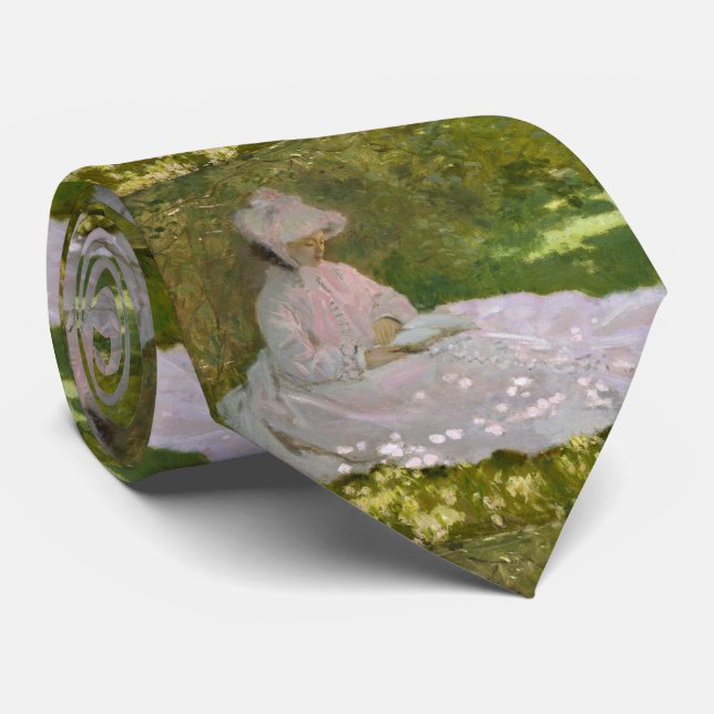 Cravate Claude Monet du printemps (Roulé)