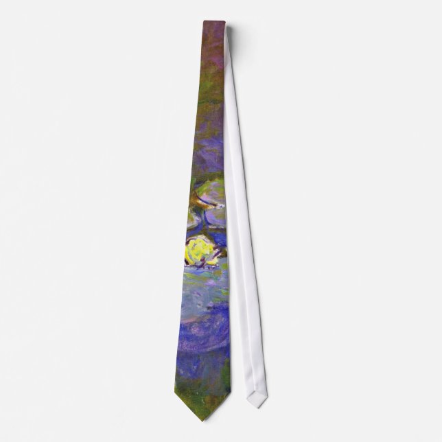 Cravate Claude Monet Water Lilies et Agapanthus (Devant)