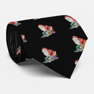 Cravate Clause santa mignonne avec pressies pour noël