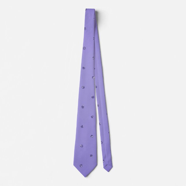 Cravate clous de diamant violet (Devant)