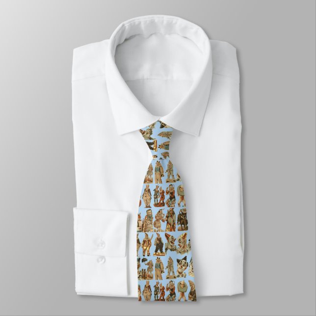 Cravate Clowns vintages sur Blue Men's (Attaché)