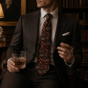 Cravate Club de Gentleman Vintage Luxe Ancienne Fortune