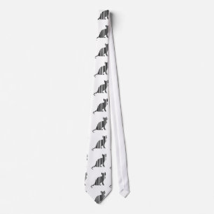 Cravate CODE BARRE CHAT Kitty Code-barres Motif de chat po
